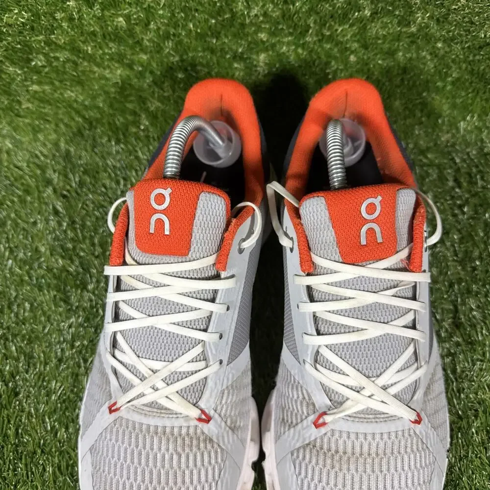 ON CLOUD Running CLOUDFLYER Men's SZ 10 Walking Running Shoes Gray/Flame Orange - Picture 6 of 12